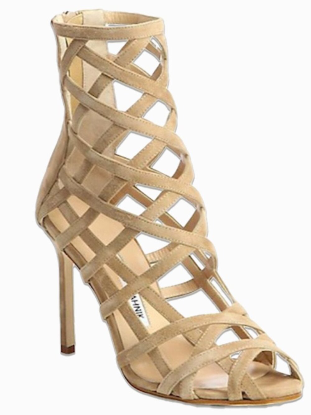 Manolo Blahnik, Vagibuzip Cage Booties | Size: 37.5